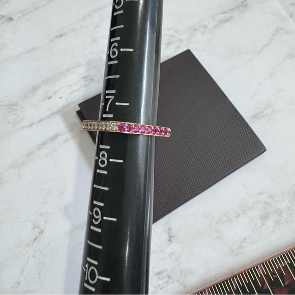 Alexa Leigh Undecided Think Twice Ring 14k Y Gold CZ Ruby Citrine Blue Topaz - Picture 8 of 14